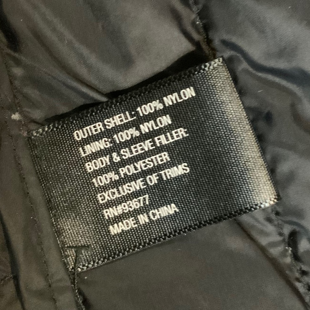 a.n.a Black L Puffer jacket Minimalist Normcore Scandi Girl Outdoor Packable - Picture 6 of 7